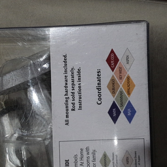 DRAPERY HARDWARE PEARL/SILVER Talisman Finial Set New In Box - Picture 5 of 6